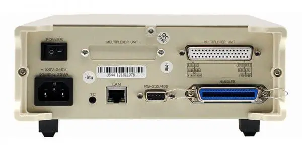 HT3544 12 multi channel DC reistance meter rear veiw