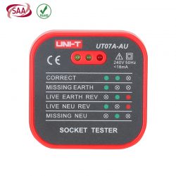 Thiết bị kiểm tra ổ cắm Uni-T UT07A-AU: Socket Tester