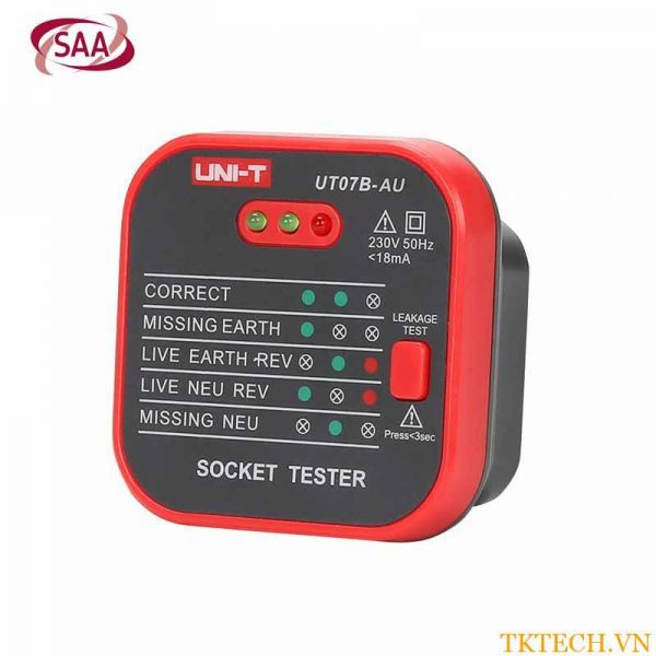 Thiết bị kiểm tra ổ cắm Uni-T UT07B-AU Socket Tester