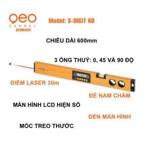 Thước Thuỷ Laser Geo-Fennel S-Digit 60+