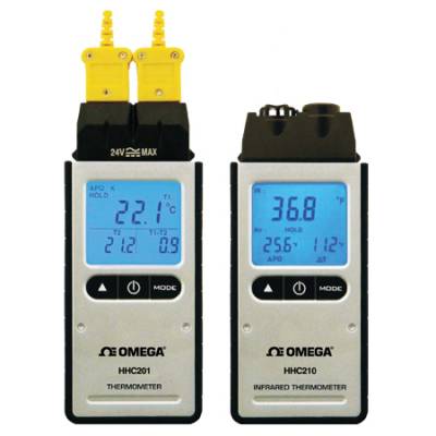 Omega HHC201 và HHC210 -Series - Máy đo nhiệt độ, áp suất, lưu lượng không khí, ánh sáng và tốc độ vòng quay RPM