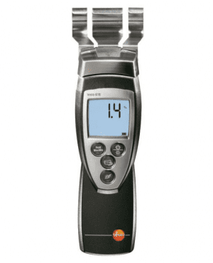 Máy đo độ ẩm chuyên nghiệp testo 616 cung cấp cho bạn một phương tiện chính xác và không phá hủy để đo độ ẩm của gỗ và các vật liệu xây dựng khác.