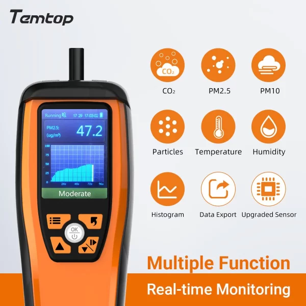 temtop m2000c 2nd co2 meter with zero calibration function pm25 pm10 and export datatemtop 923555