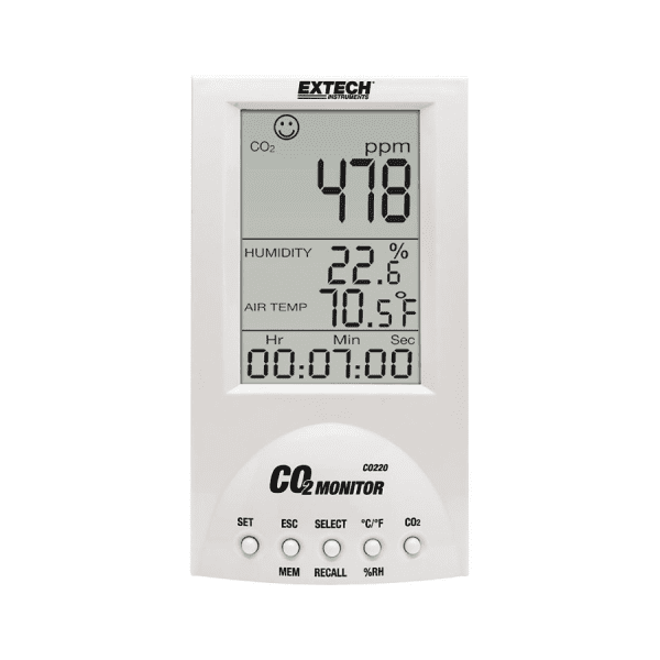 Extech CO220 – Máy đo chất lượng không khí trong nhà để bàn CO 2