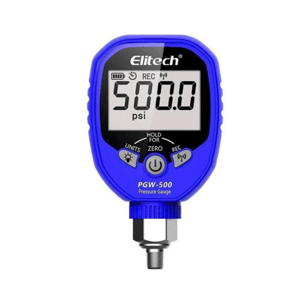 Máy đo áp suất chất môi lạnh Elitech PGW 500 HVAC (Bluetooth , 87 chất môi lạnh)