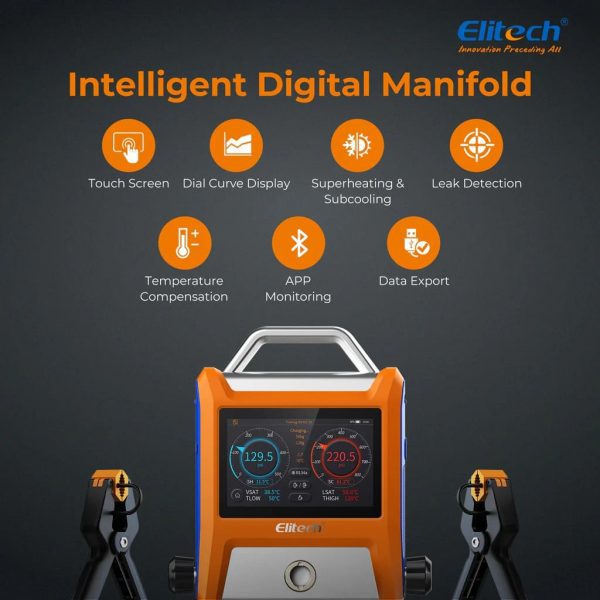 elitech emg 20v intelligent hvac digital manifold 2 valves