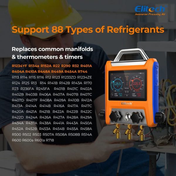 elitech emg 20v intelligent hvac digital manifold